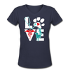 Veterinarian Love Cat and Dog Women's V-Neck T-Shirt-Women's V-Neck T-Shirt-Teelime | shirts-hoodies-mugs