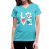 Veterinarian Love Dog Teal Women's V-Neck T-Shirt-Women's V-Neck T-Shirt-Teelime | shirts-hoodies-mugs