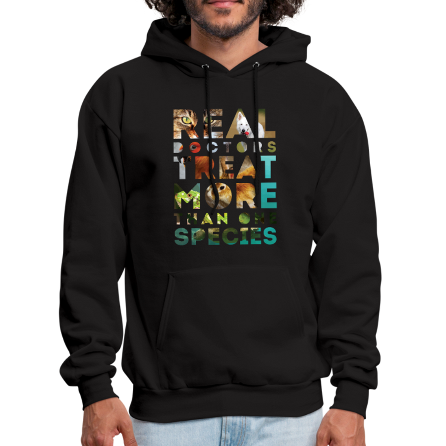 Real Doctors Treat More Than One Species Unisex Hoodie-Men's Hoodie-Teelime | shirts-hoodies-mugs