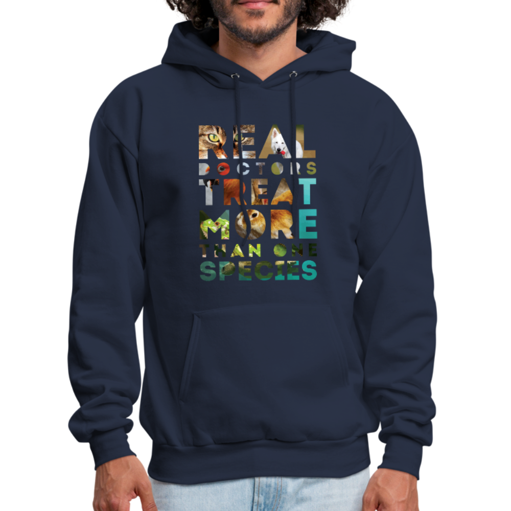 Real Doctors Treat More Than One Species Unisex Hoodie-Men's Hoodie-Teelime | shirts-hoodies-mugs
