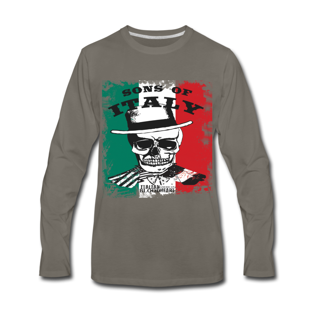 Sons of Italy Unisex Longsleeve-Men's Premium Long Sleeve T-Shirt-Teelime | shirts-hoodies-mugs