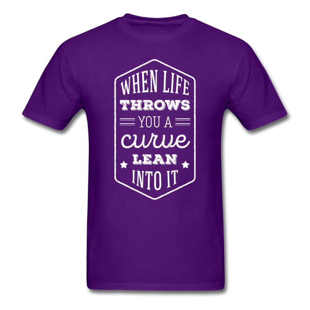 When Life Throws You a Curve Lean Into It Unisex T-Shirt-Unisex Classic T-Shirt | Fruit of the Loom 3930-Teelime | shirts-hoodies-mugs