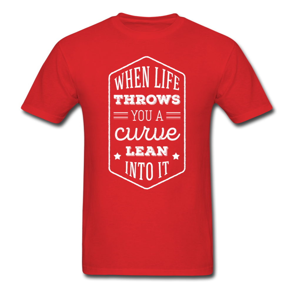 When Life Throws You a Curve Lean Into It Unisex T-Shirt-Unisex Classic T-Shirt | Fruit of the Loom 3930-Teelime | shirts-hoodies-mugs