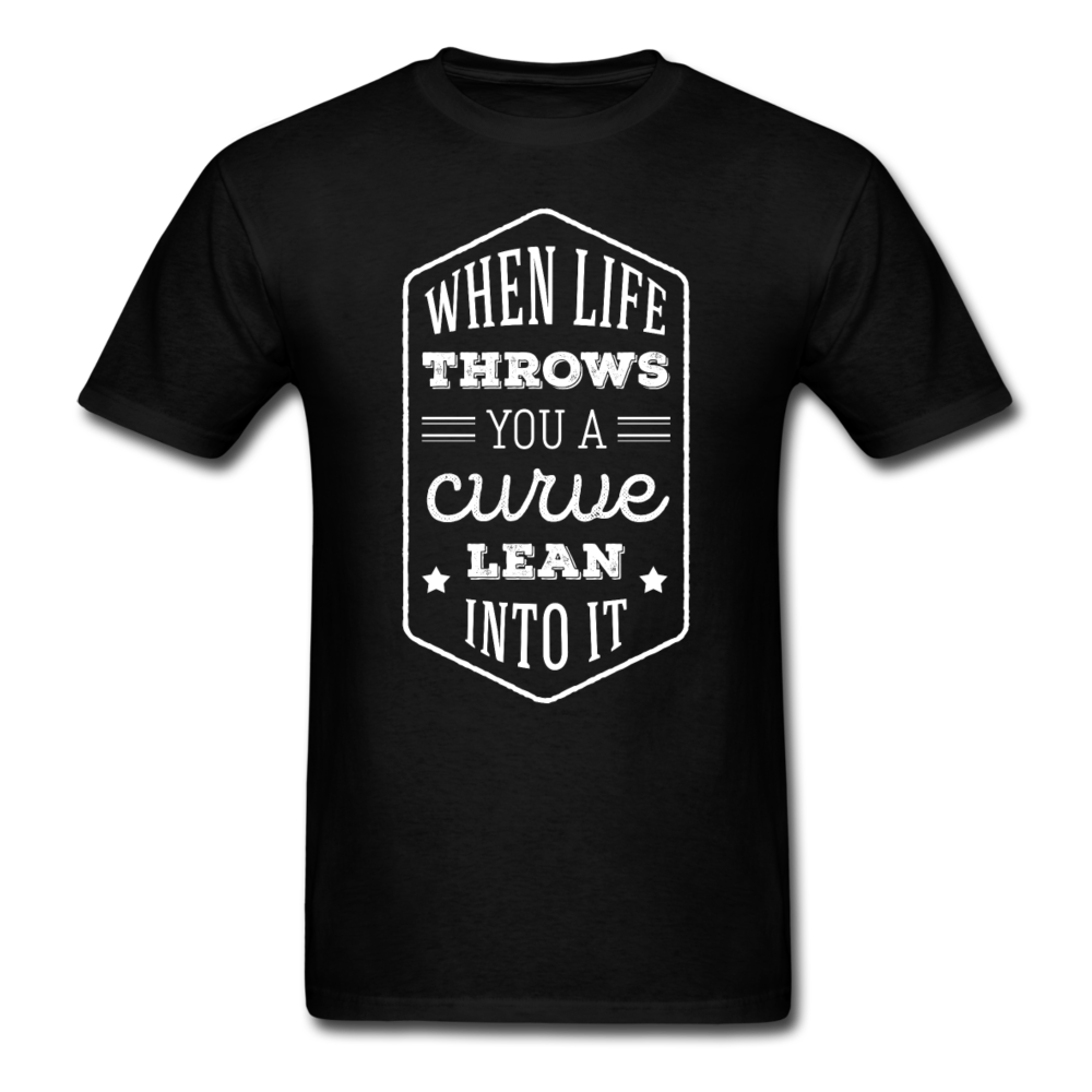 When Life Throws You a Curve Lean Into It Unisex T-Shirt-Unisex Classic T-Shirt | Fruit of the Loom 3930-Teelime | shirts-hoodies-mugs