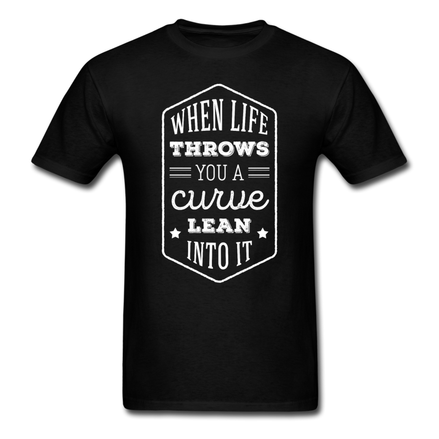 When Life Throws You a Curve Lean Into It Unisex T-Shirt-Unisex Classic T-Shirt | Fruit of the Loom 3930-Teelime | shirts-hoodies-mugs