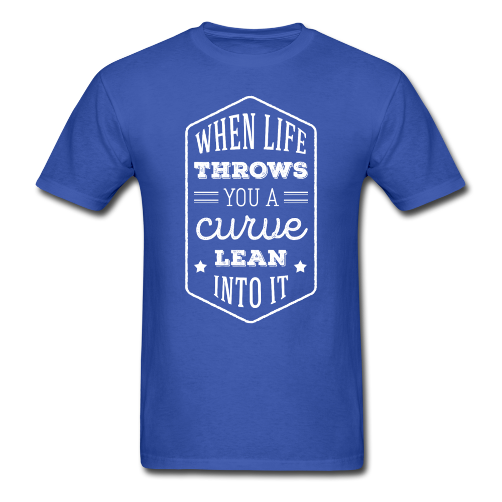 When Life Throws You a Curve Lean Into It Unisex T-Shirt-Unisex Classic T-Shirt | Fruit of the Loom 3930-Teelime | shirts-hoodies-mugs