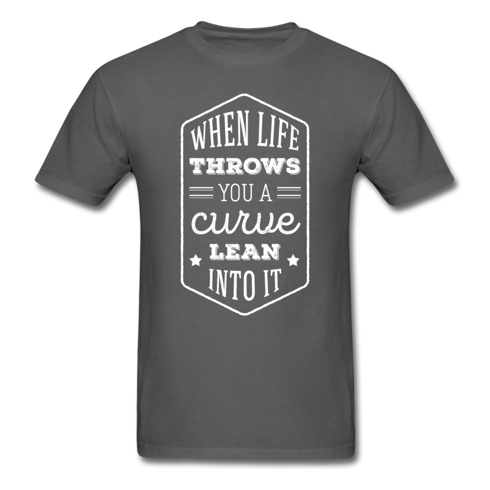 When Life Throws You a Curve Lean Into It Unisex T-Shirt-Unisex Classic T-Shirt | Fruit of the Loom 3930-Teelime | shirts-hoodies-mugs