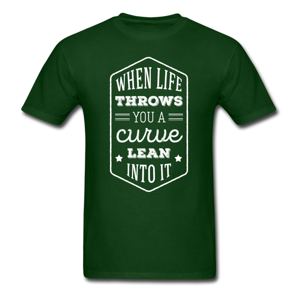 When Life Throws You a Curve Lean Into It Unisex T-Shirt-Unisex Classic T-Shirt | Fruit of the Loom 3930-Teelime | shirts-hoodies-mugs