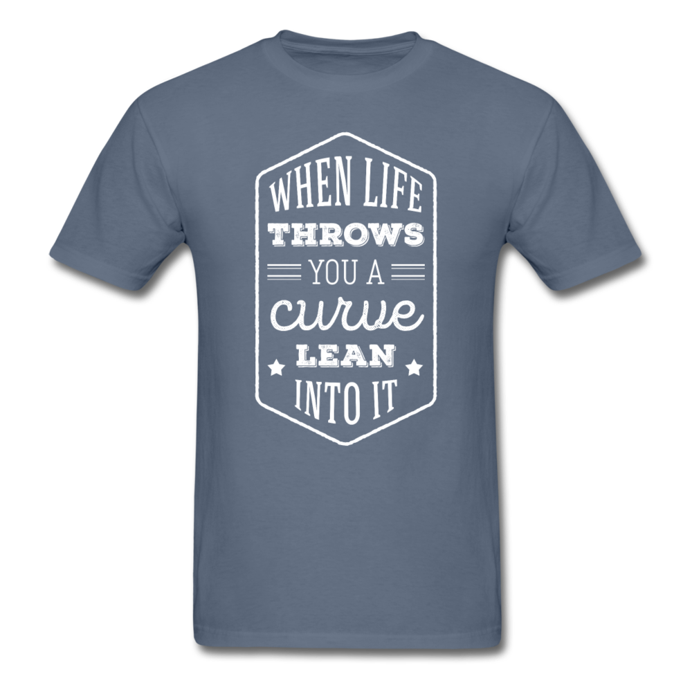 When Life Throws You a Curve Lean Into It Unisex T-Shirt-Unisex Classic T-Shirt | Fruit of the Loom 3930-Teelime | shirts-hoodies-mugs