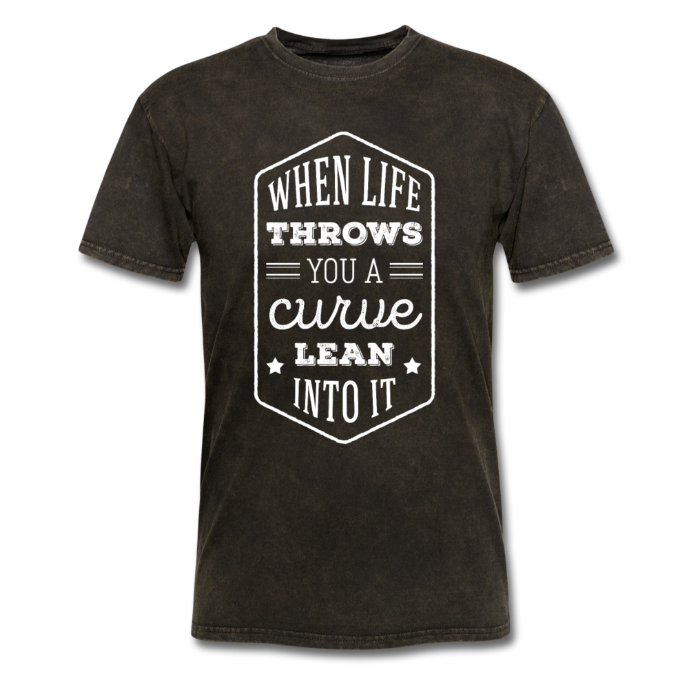 When Life Throws You a Curve Lean Into It Unisex T-Shirt-Unisex Classic T-Shirt | Fruit of the Loom 3930-Teelime | shirts-hoodies-mugs