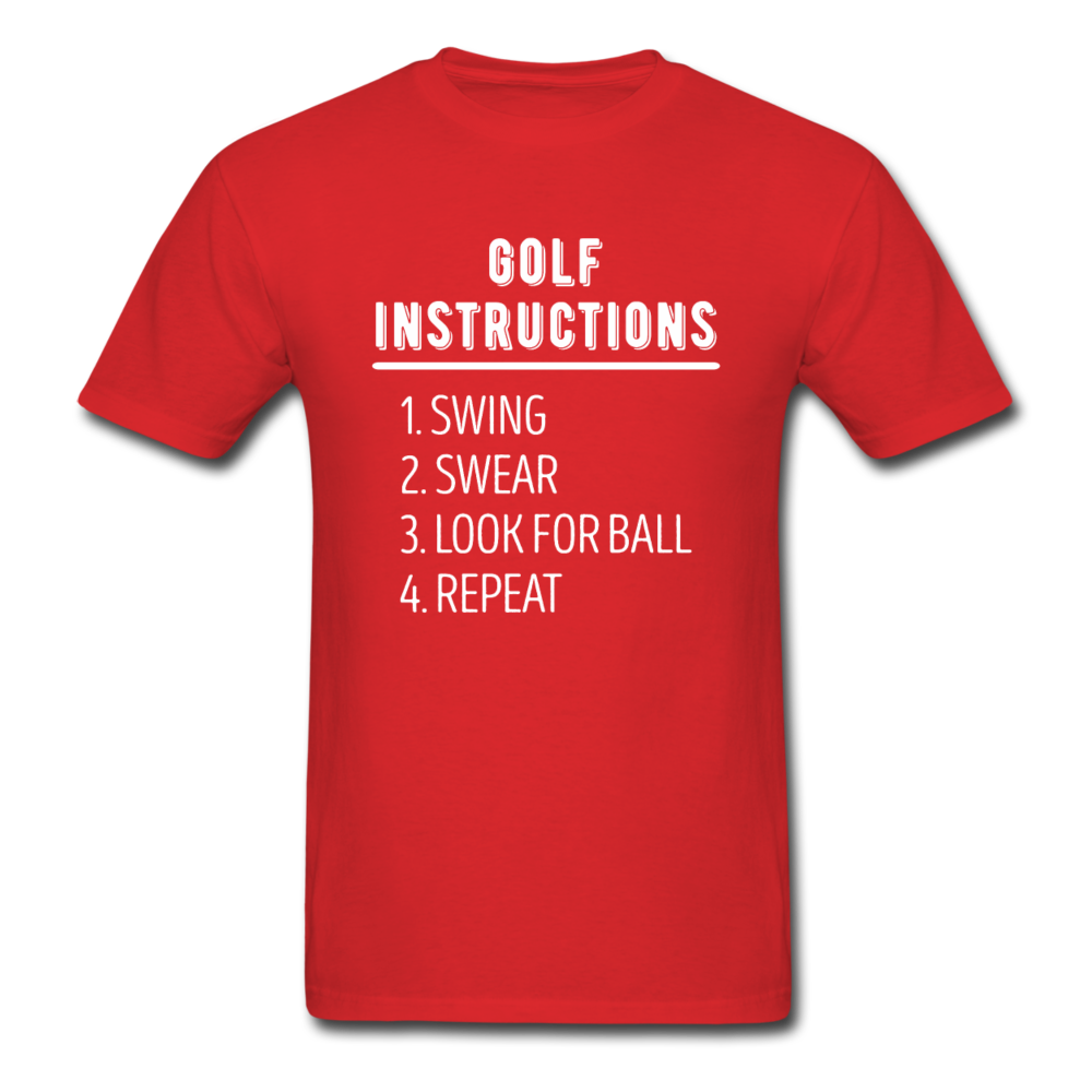 Golf Instructions Unisex T-Shirt-Unisex Classic T-Shirt | Fruit of the Loom 3930-Teelime | shirts-hoodies-mugs
