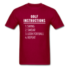 Golf Instructions Unisex T-Shirt-Unisex Classic T-Shirt | Fruit of the Loom 3930-Teelime | shirts-hoodies-mugs