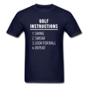 Golf Instructions Unisex T-Shirt-Unisex Classic T-Shirt | Fruit of the Loom 3930-Teelime | shirts-hoodies-mugs