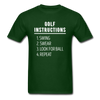 Golf Instructions Unisex T-Shirt-Unisex Classic T-Shirt | Fruit of the Loom 3930-Teelime | shirts-hoodies-mugs