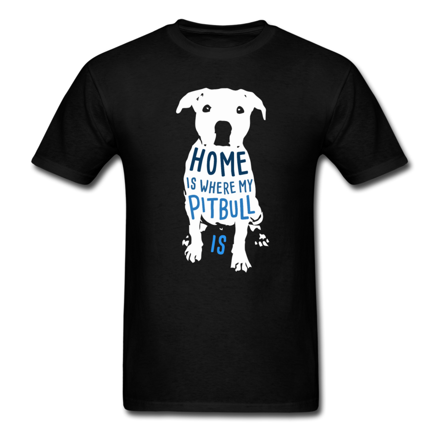Home is Where My Pitbull Is Unisex T-Shirt-Unisex Classic T-Shirt | Fruit of the Loom 3930-Teelime | shirts-hoodies-mugs
