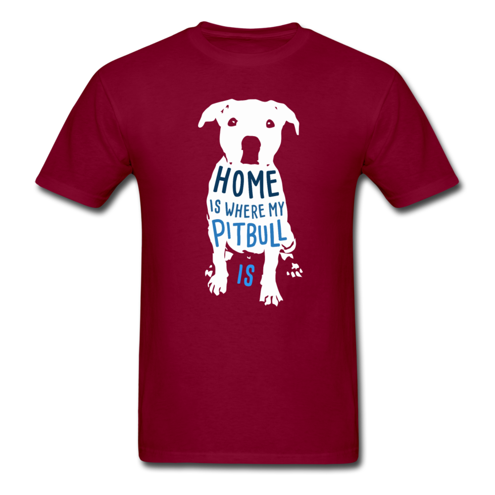 Home is Where My Pitbull Is Unisex T-Shirt-Unisex Classic T-Shirt | Fruit of the Loom 3930-Teelime | shirts-hoodies-mugs