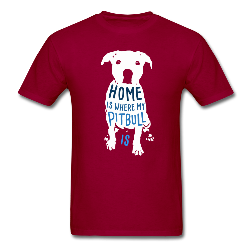 Home is Where My Pitbull Is Unisex T-Shirt-Unisex Classic T-Shirt | Fruit of the Loom 3930-Teelime | shirts-hoodies-mugs