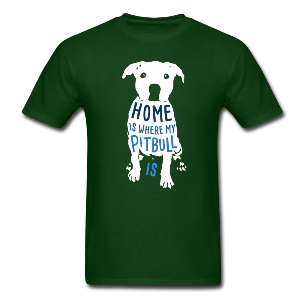 Home is Where My Pitbull Is Unisex T-Shirt-Unisex Classic T-Shirt | Fruit of the Loom 3930-Teelime | shirts-hoodies-mugs