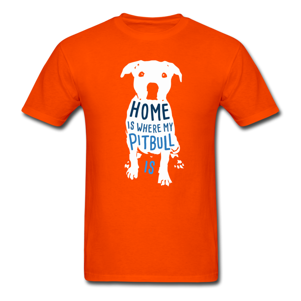 Home is Where My Pitbull Is Unisex T-Shirt-Unisex Classic T-Shirt | Fruit of the Loom 3930-Teelime | shirts-hoodies-mugs