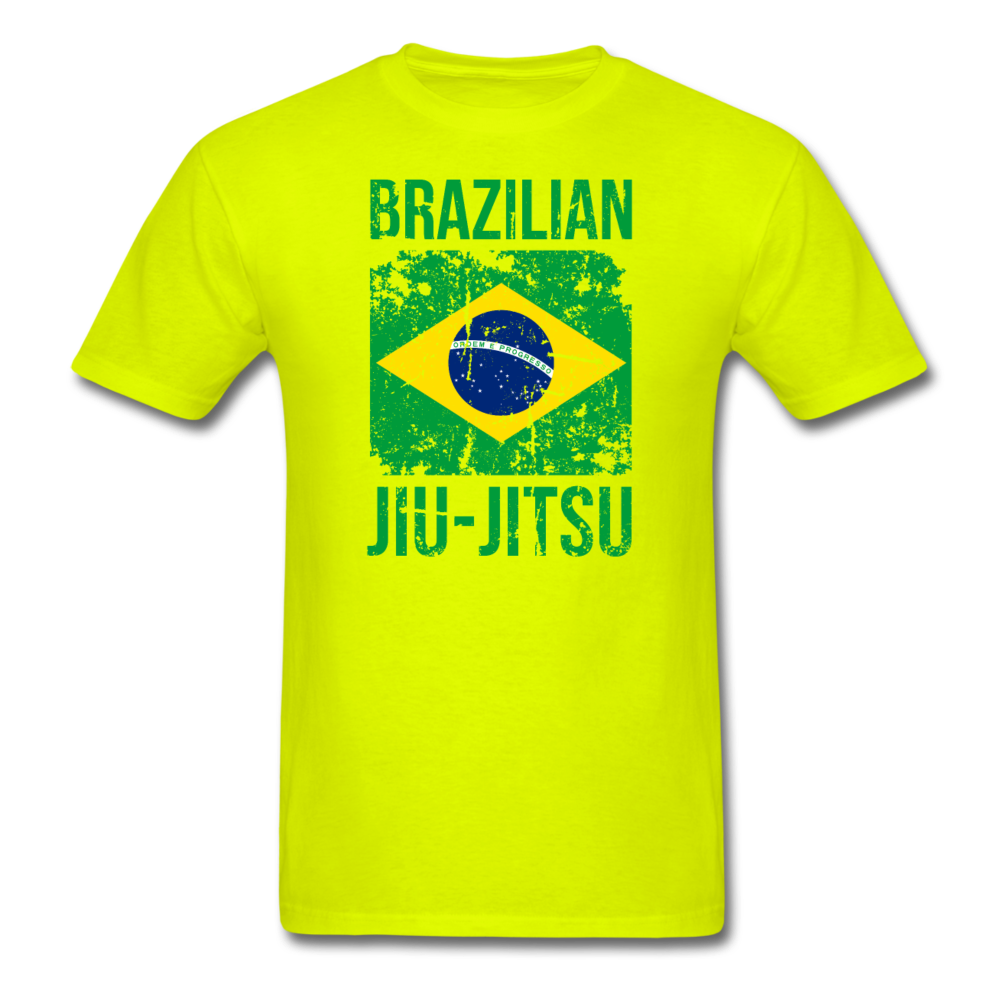 Brazilian Jiu Jitsu flag Unisex T-Shirt-Unisex Classic T-Shirt | Fruit of the Loom 3930-Teelime | shirts-hoodies-mugs