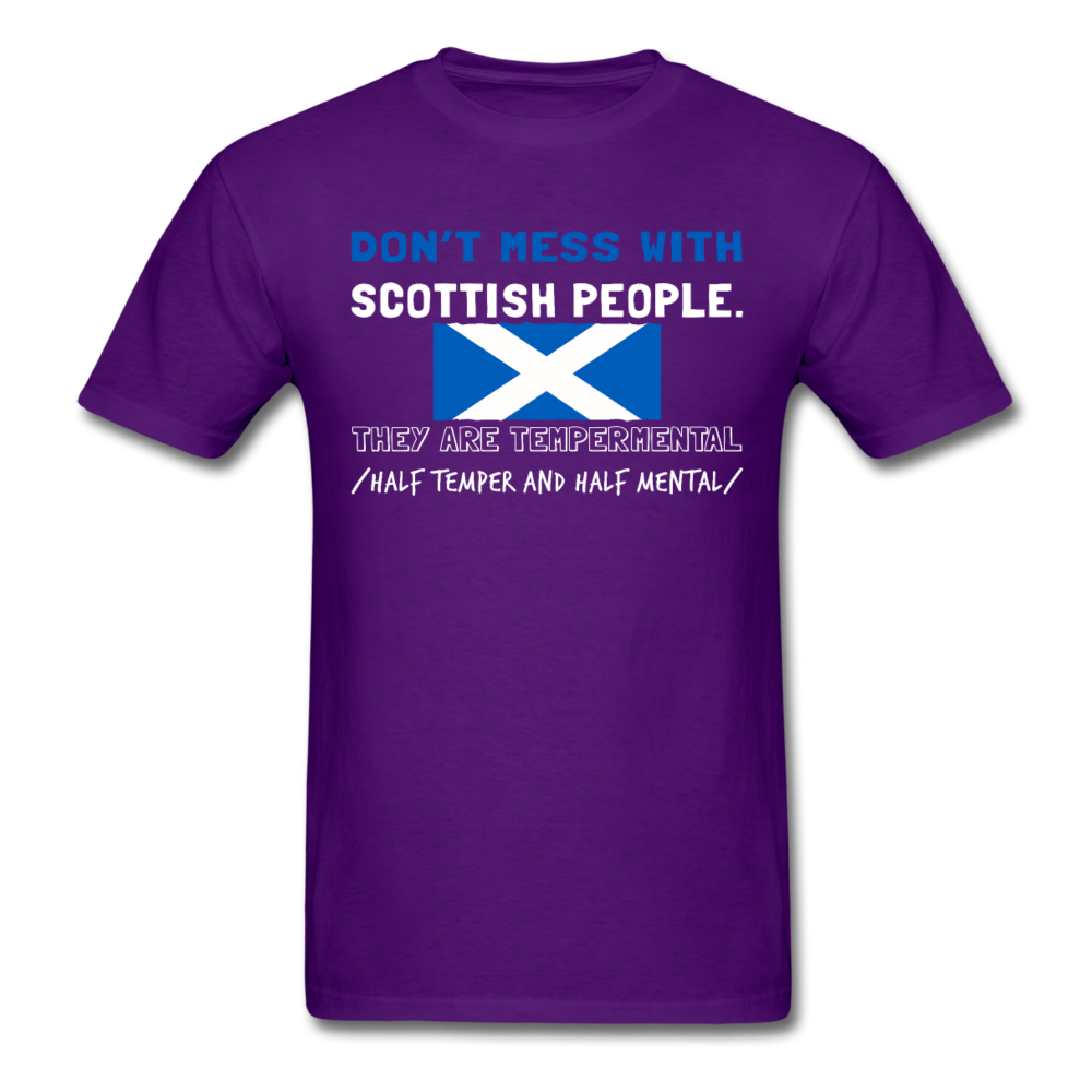 Don't mess with Scottish people Unisex T-Shirt-Unisex Classic T-Shirt | Fruit of the Loom 3930-Teelime | shirts-hoodies-mugs