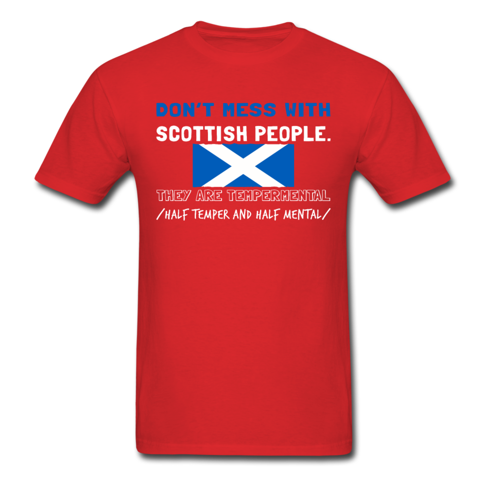 Don't mess with Scottish people Unisex T-Shirt-Unisex Classic T-Shirt | Fruit of the Loom 3930-Teelime | shirts-hoodies-mugs