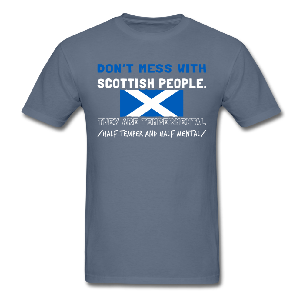 Don't mess with Scottish people Unisex T-Shirt-Unisex Classic T-Shirt | Fruit of the Loom 3930-Teelime | shirts-hoodies-mugs