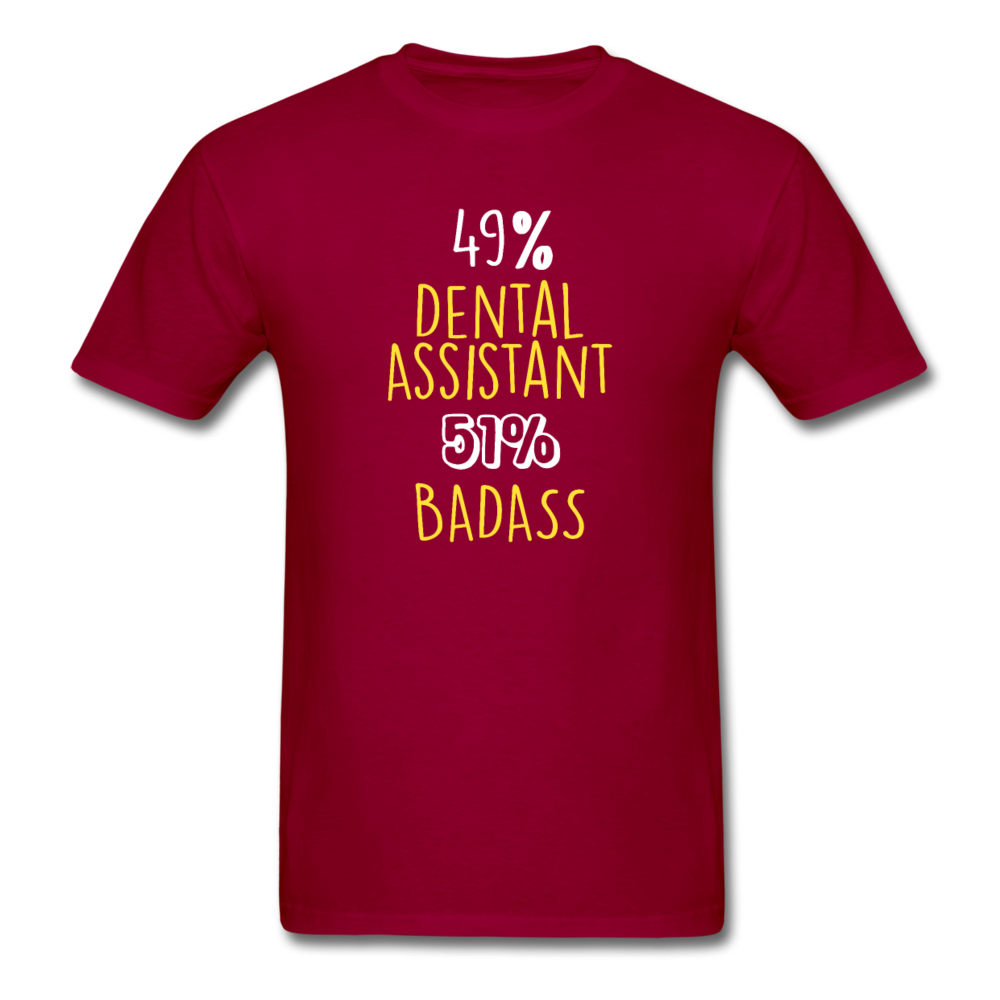 49% Dental Assistant 51% Badass Profession Unisex T-Shirt-Unisex Classic T-Shirt | Fruit of the Loom 3930-Teelime | shirts-hoodies-mugs