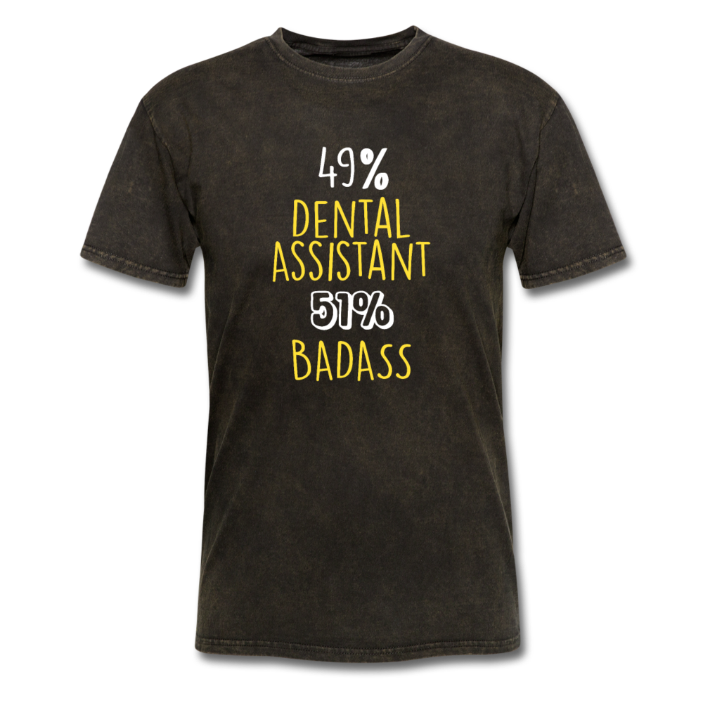 49% Dental Assistant 51% Badass Profession Unisex T-Shirt-Unisex Classic T-Shirt | Fruit of the Loom 3930-Teelime | shirts-hoodies-mugs