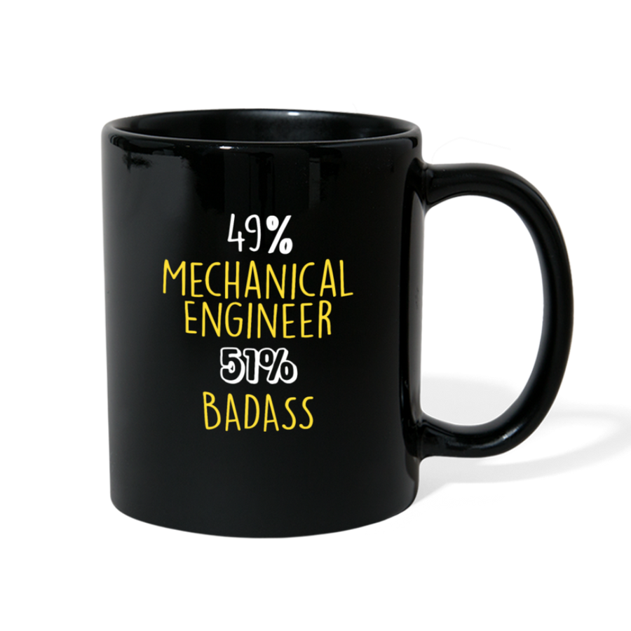 Mechanical Engineer 49% Mechanical Engineer 51% Badass 11oz Black Mug-Full Color Mug | BestSub B11Q-Teelime | shirts-hoodies-mugs