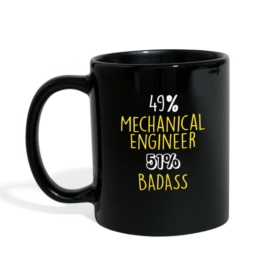 Mechanical Engineer 49% Mechanical Engineer 51% Badass 11oz Black Mug-Full Color Mug | BestSub B11Q-Teelime | shirts-hoodies-mugs
