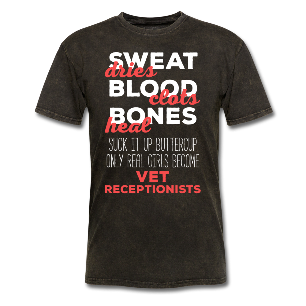 Suck It Up Buttercup Only Real Girls Become Vet Receptionists Unisex T-Shirt-Unisex Classic T-Shirt | Fruit of the Loom 3930-Teelime | shirts-hoodies-mugs