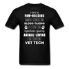 I am a paw-holding animal-loving fur-shaving Vet Tech Unisex T-Shirt-Unisex Classic T-Shirt | Fruit of the Loom 3930-Teelime | shirts-hoodies-mugs