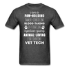 I am a paw-holding animal-loving fur-shaving Vet Tech Unisex T-Shirt-Unisex Classic T-Shirt | Fruit of the Loom 3930-Teelime | shirts-hoodies-mugs