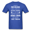 I am a paw-holding animal-loving fur-shaving Vet Tech Unisex T-Shirt-Unisex Classic T-Shirt | Fruit of the Loom 3930-Teelime | shirts-hoodies-mugs