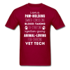 I am a paw-holding animal-loving fur-shaving Vet Tech Unisex T-Shirt-Unisex Classic T-Shirt | Fruit of the Loom 3930-Teelime | shirts-hoodies-mugs