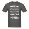 I am a paw-holding animal-loving fur-shaving Vet Tech Unisex T-Shirt-Unisex Classic T-Shirt | Fruit of the Loom 3930-Teelime | shirts-hoodies-mugs