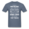 I am a paw-holding animal-loving fur-shaving Vet Tech Unisex T-Shirt-Unisex Classic T-Shirt | Fruit of the Loom 3930-Teelime | shirts-hoodies-mugs