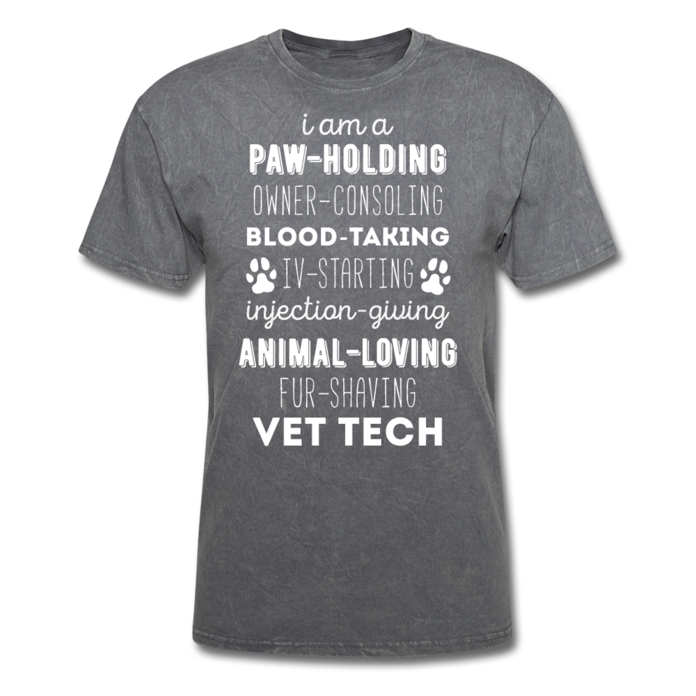 I am a paw-holding animal-loving fur-shaving Vet Tech Unisex T-Shirt-Unisex Classic T-Shirt | Fruit of the Loom 3930-Teelime | shirts-hoodies-mugs