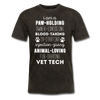 I am a paw-holding animal-loving fur-shaving Vet Tech Unisex T-Shirt-Unisex Classic T-Shirt | Fruit of the Loom 3930-Teelime | shirts-hoodies-mugs