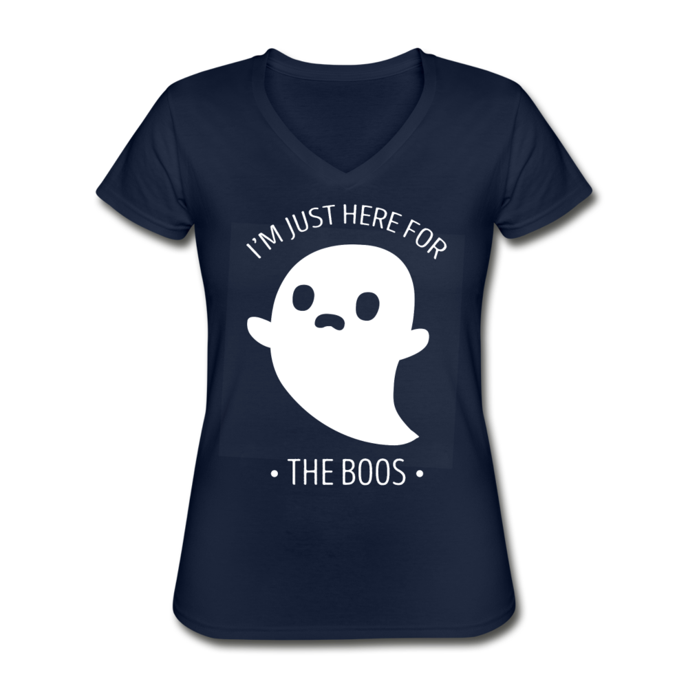 I'm Just Here For the Boos Women's V-Neck T-Shirt-Women's V-Neck T-Shirt | Fruit of the Loom L39VR-Teelime | shirts-hoodies-mugs