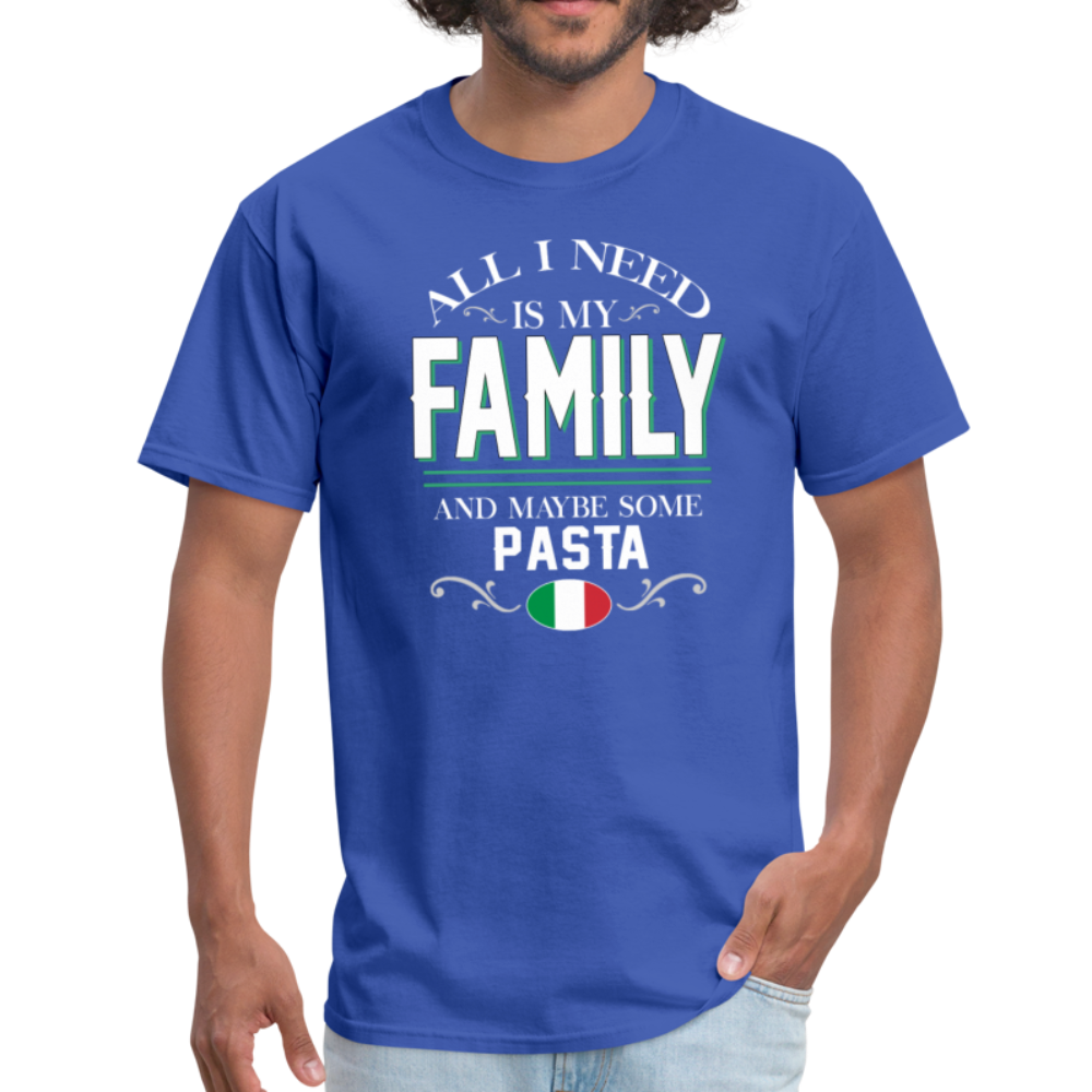 All I Need Is My Family and Some Pasta Unisex T-Shirt-Unisex Classic T-Shirt | Fruit of the Loom 3930-Teelime | shirts-hoodies-mugs