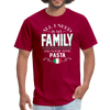 All I Need Is My Family and Some Pasta Unisex T-Shirt-Unisex Classic T-Shirt | Fruit of the Loom 3930-Teelime | shirts-hoodies-mugs