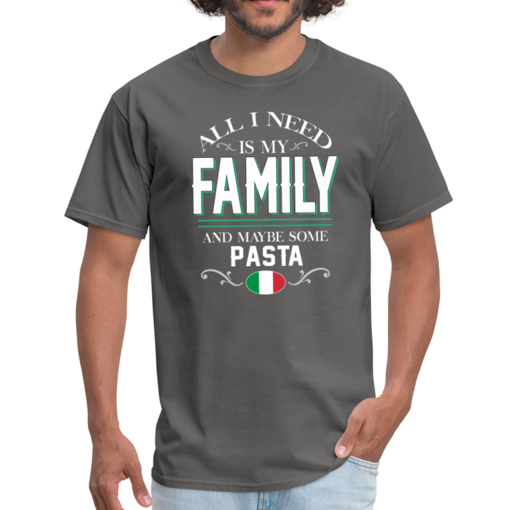 All I Need Is My Family and Some Pasta Unisex T-Shirt-Unisex Classic T-Shirt | Fruit of the Loom 3930-Teelime | shirts-hoodies-mugs