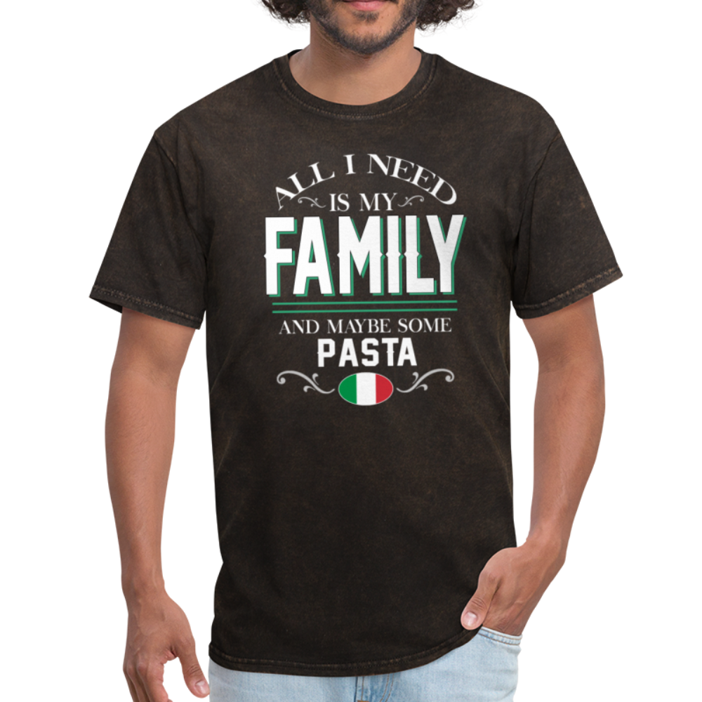 All I Need Is My Family and Some Pasta Unisex T-Shirt-Unisex Classic T-Shirt | Fruit of the Loom 3930-Teelime | shirts-hoodies-mugs