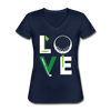 Golfer Love Women's V-Neck T-Shirt-Women's V-Neck T-Shirt | Fruit of the Loom L39VR-Teelime | shirts-hoodies-mugs