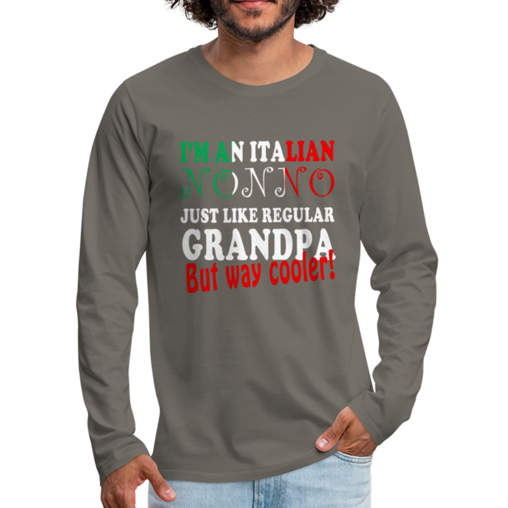Italian Nonno - Just Like Regular Grandpa But Way Cooler! Unisex Longsleeve-Men's Premium Long Sleeve T-Shirt | Spreadshirt 875-Teelime | shirts-hoodies-mugs