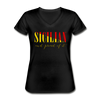 Sicilian And Proud Of It Women's V-Neck T-Shirt-Women's V-Neck T-Shirt | Fruit of the Loom L39VR-Teelime | shirts-hoodies-mugs