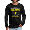 Never underestimate an old man who loves orienteering Unisex Longsleeve-Men's Premium Long Sleeve T-Shirt | Spreadshirt 875-Teelime | shirts-hoodies-mugs
