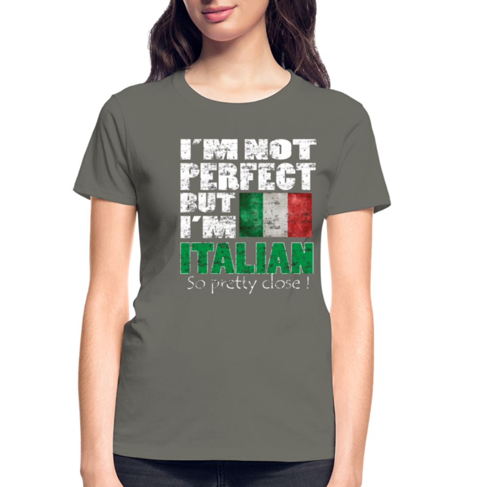 I'm not perfect but I'm Italian. So pretty close! Gildan Ultra Cotton Ladies T-Shirt-Ultra Cotton Ladies T-Shirt | Gildan G200L-Teelime | shirts-hoodies-mugs